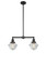 Franklin Restoration Two Light Island Pendant in Matte Black (405|209-BK-G532)