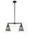 Franklin Restoration Two Light Island Pendant in Matte Black (405|209-BK-G63)