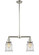 Franklin Restoration Two Light Island Pendant in Polished Nickel (405|209-PN-G184)