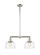 Franklin Restoration Two Light Island Pendant in Polished Nickel (405|209-PN-G713)