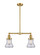 Franklin Restoration LED Island Pendant in Satin Gold (405|209-SG-G192-LED)