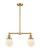 Franklin Restoration LED Island Pendant in Satin Gold (405|209-SG-G201-6-LED)