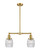 Franklin Restoration LED Island Pendant in Satin Gold (405|209-SG-G302-LED)