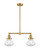 Franklin Restoration LED Island Pendant in Satin Gold (405|209-SG-G322-LED)