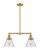 Franklin Restoration LED Island Pendant in Satin Gold (405|209-SG-G44-LED)