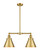 Franklin Restoration Two Light Island Pendant in Satin Gold (405|209-SG-M13-SG)