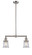 Franklin Restoration Two Light Island Pendant in Brushed Satin Nickel (405|209-SN-G182S)