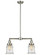 Franklin Restoration Two Light Island Pendant in Brushed Satin Nickel (405|209-SN-G184)