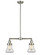 Franklin Restoration Two Light Island Pendant in Brushed Satin Nickel (405|209-SN-G192)