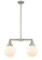 Franklin Restoration Two Light Island Pendant in Brushed Satin Nickel (405|209-SN-G201-8)