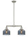 Franklin Restoration Two Light Island Pendant in Brushed Satin Nickel (405|209-SN-G73)
