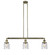Franklin Restoration Three Light Island Pendant in Antique Brass (405|213-AB-G54)