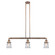 Franklin Restoration Three Light Island Pendant in Antique Copper (405|213-AC-G184S)