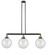 Franklin Restoration Three Light Island Pendant in Black Antique Brass (405|213-BAB-G202-10)