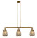 Franklin Restoration Three Light Island Pendant in Brushed Brass (405|213-BB-G146)