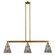 Franklin Restoration Three Light Island Pendant in Brushed Brass (405|213-BB-G63)