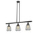 Franklin Restoration Three Light Island Pendant in Matte Black (405|213-BK-G142)