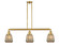 Franklin Restoration Three Light Island Pendant in Satin Gold (405|213-SG-G146)