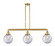 Franklin Restoration Three Light Island Pendant in Satin Gold (405|213-SG-G202-8)