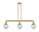 Franklin Restoration Three Light Island Pendant in Satin Gold (405|213-SG-G204-6)