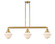 Franklin Restoration Three Light Island Pendant in Satin Gold (405|213-SG-G531)