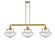 Franklin Restoration Three Light Island Pendant in Satin Gold (405|213-SG-G544)
