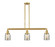 Franklin Restoration Three Light Island Pendant in Satin Gold (405|213-SG-G58)