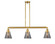 Franklin Restoration Three Light Island Pendant in Satin Gold (405|213-SG-G63)