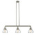 Franklin Restoration Three Light Island Pendant in Brushed Satin Nickel (405|213-SN-G172)