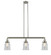 Franklin Restoration Three Light Island Pendant in Brushed Satin Nickel (405|213-SN-G184)