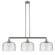 Franklin Restoration Three Light Island Pendant in Brushed Satin Nickel (405|213-SN-G74-L)