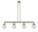 Franklin Restoration Four Light Island Pendant in Antique Brass (405|214-AB-G204-6)
