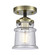 Nouveau One Light Semi-Flush Mount in Black Antique Brass (405|284-1C-BAB-G184S)