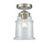Nouveau One Light Semi-Flush Mount in Brushed Satin Nickel (405|284-1C-SN-G182)