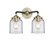 Nouveau Two Light Bath Vanity in Black Antique Brass (405|284-2W-BAB-G52)