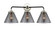 Nouveau Three Light Bath Vanity in Black Polished Nickel (405|284-3W-BPN-G43)