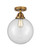 Nouveau 2 LED Semi-Flush Mount in Brushed Brass (405|288-1C-BB-G202-10-LED)