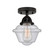 Nouveau 2 One Light Semi-Flush Mount in Matte Black (405|288-1C-BK-G534)