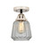 Nouveau 2 One Light Semi-Flush Mount in Black Polished Nickel (405|288-1C-BPN-G142)