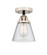 Nouveau 2 One Light Semi-Flush Mount in Black Polished Nickel (405|288-1C-BPN-G64)