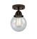 Nouveau 2 One Light Semi-Flush Mount in Oil Rubbed Bronze (405|288-1C-OB-G204-6)