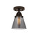Nouveau 2 One Light Semi-Flush Mount in Oil Rubbed Bronze (405|288-1C-OB-G63)