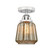 Nouveau 2 One Light Semi-Flush Mount in Polished Chrome (405|288-1C-PC-G146)