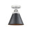 Nouveau 2 LED Semi-Flush Mount in Polished Chrome (405|288-1C-PC-M13-BK-LED)