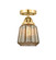 Nouveau 2 One Light Semi-Flush Mount in Satin Gold (405|288-1C-SG-G146)