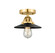 Nouveau 2 One Light Semi-Flush Mount in Satin Gold (405|288-1C-SG-M6-BK)