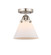 Nouveau 2 One Light Semi-Flush Mount in Brushed Satin Nickel (405|288-1C-SN-G41)