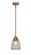 Nouveau 2 One Light Mini Pendant in Antique Copper (405|288-1S-AC-G142)