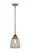 Nouveau 2 LED Mini Pendant in Brushed Brass (405|288-1S-BB-G142-LED)