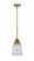 Nouveau 2 LED Mini Pendant in Brushed Brass (405|288-1S-BB-G182-LED)